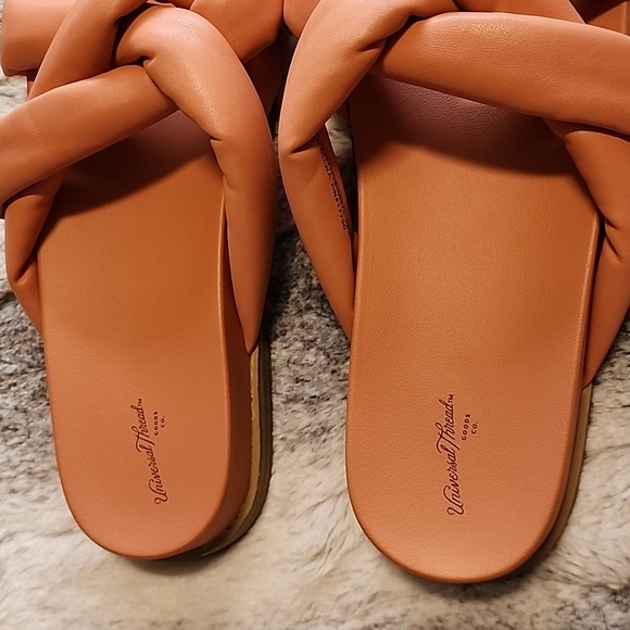 Universal Thread Women's Cosette Padded Slide Sandals ,Coral Pink ,Size  10 - Picture 3 of 6